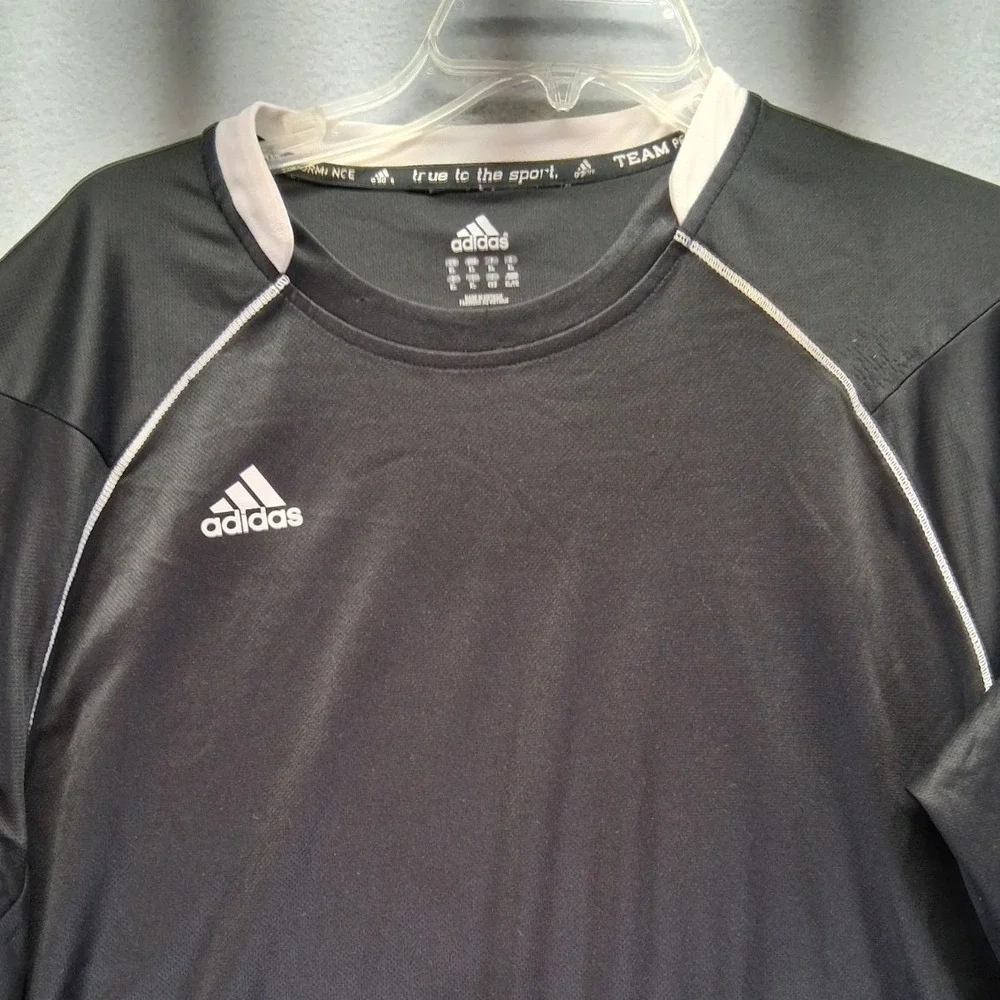 Adidas Mens Climalite Long Sleeve‎ Performance Shirt Black XL Training Top 0400